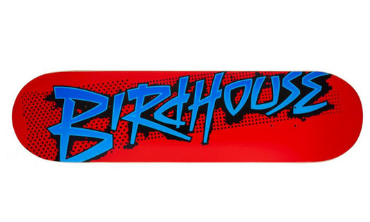 Birdhouse Skateboard Deck, Splatter Logo 8.25" Red