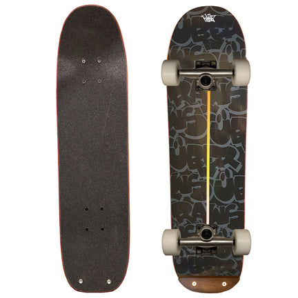 Freestyle Skateboard, Raws-Black 7.5 x 28.7" Komplettboard